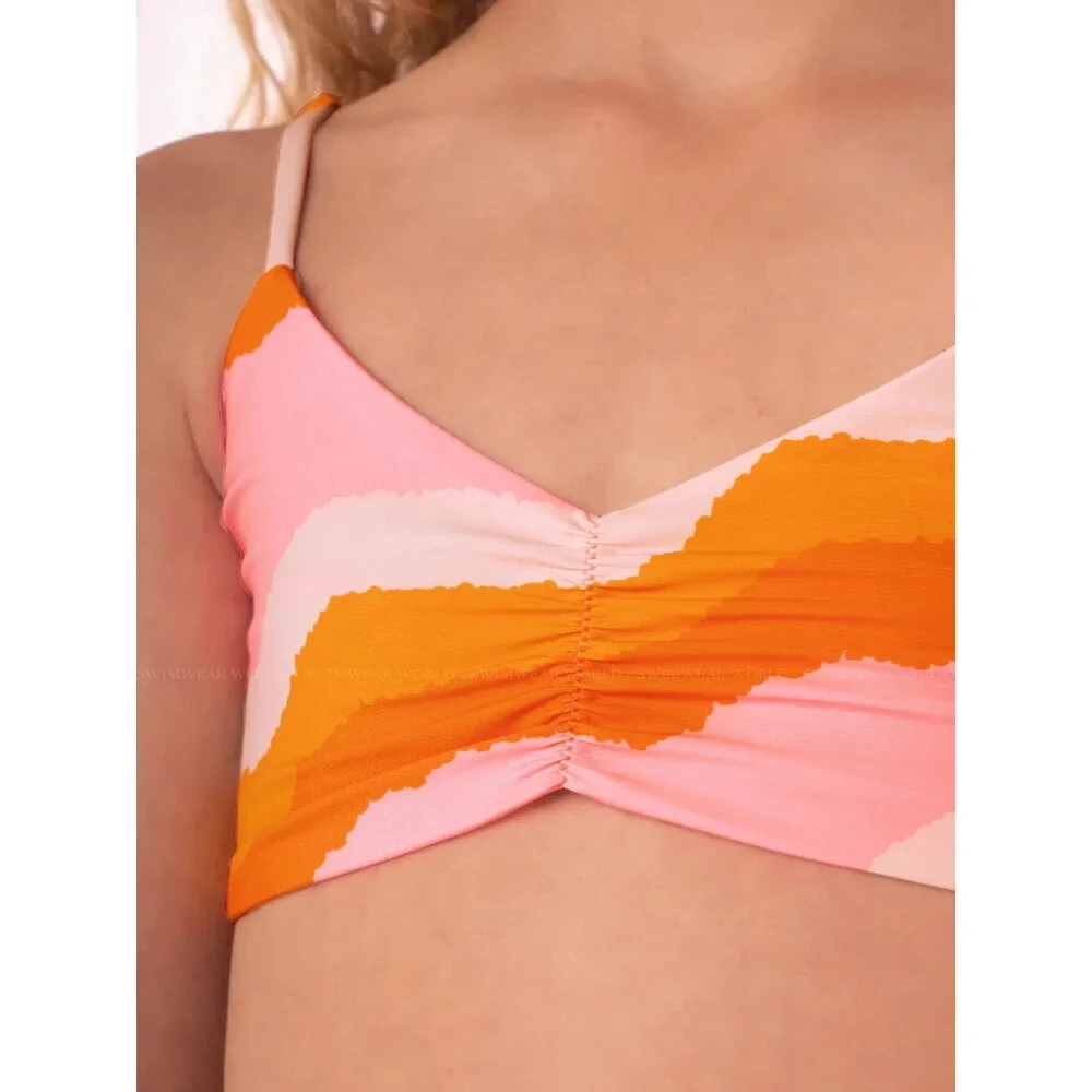 Maaji Holbox Bikini Set Kids 14 Paradiso Waves Mid Rise Adjustable Strap RED244